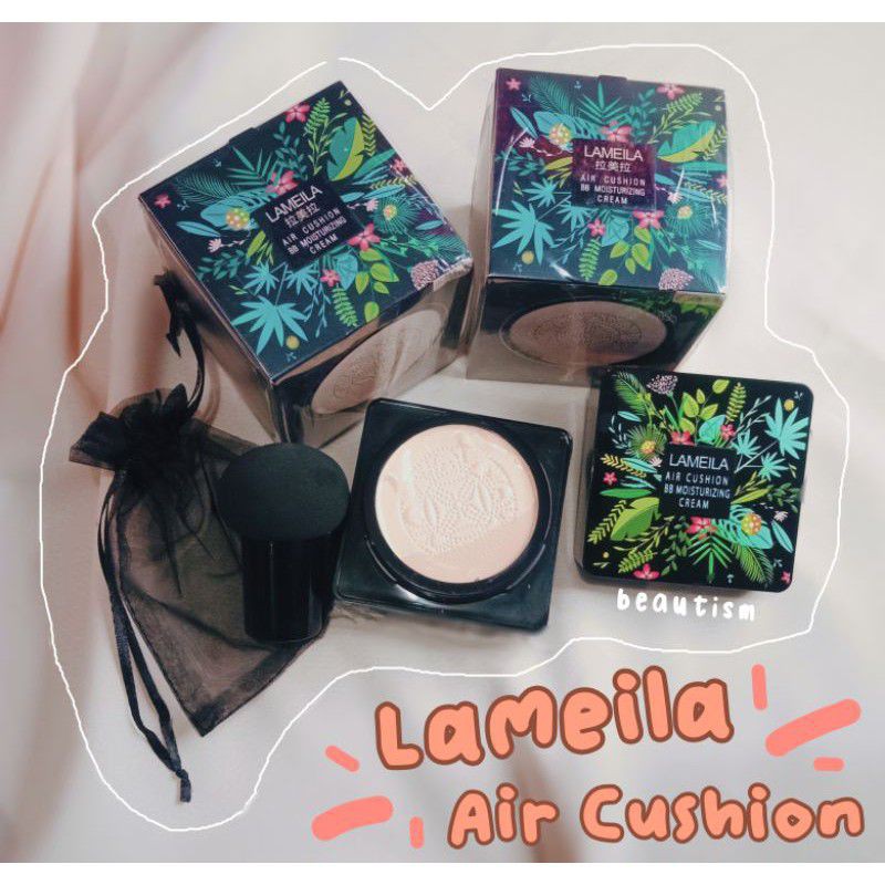 🌈🍊🍓 Phấn Nước Lameila Air Cushion Hoa Xanh Kèm Bông Nấm No.3039 Kiềm Dầu, Che Khuyết Điểm, Giúp Gương Mặt Đẹp Tự Nhiên