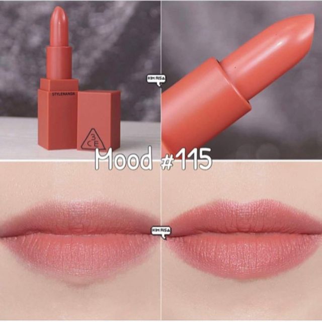 SET SON 3CE ĐỎ NÂU ĐỎ NUDE MOOD RECIPE LIP COLOR MINI KIT