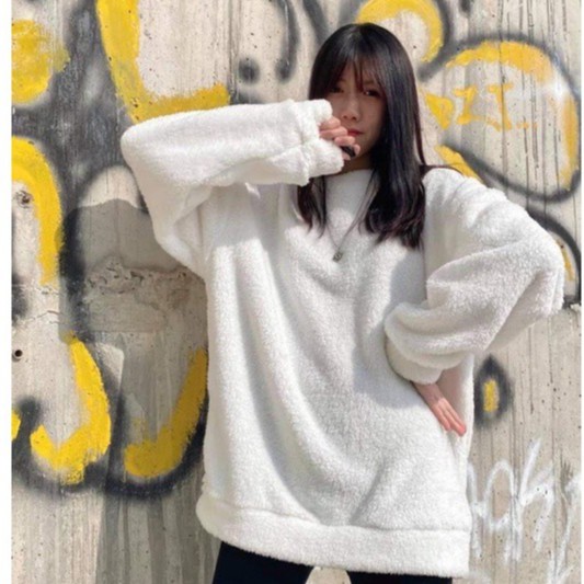 [ Mã 12FASHIONSALE1 giảm 10K đơn 50K ] Áo khoác nam nữ nỉ trơn mặt bông unisex cổ tròn 3 màu