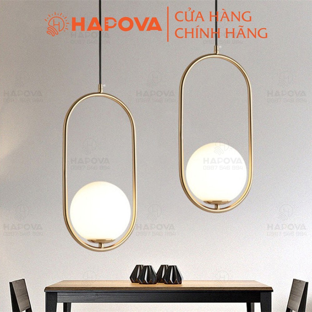 Đèn thả trang trí phòng khách phòng ngủ Decor HAPOVA DT 5009/1 Tròn