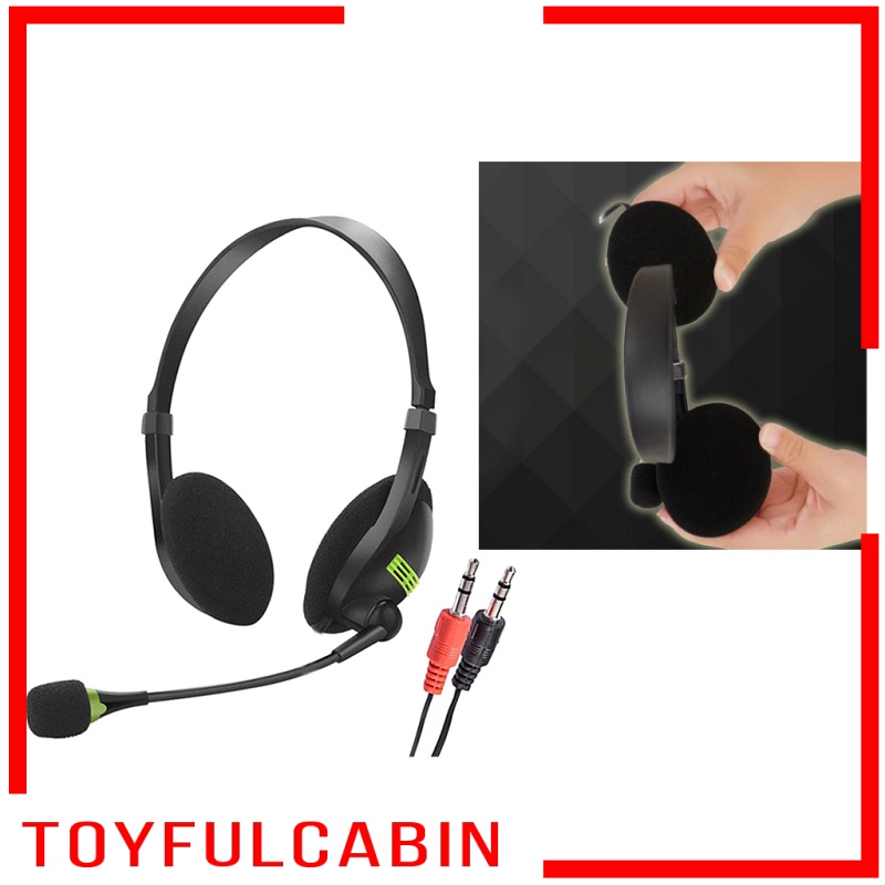 Tai Nghe Chụp Tai Jack 3.5mm Chống Ồn Có Micro Tiện Dụng Cho Máy Tính