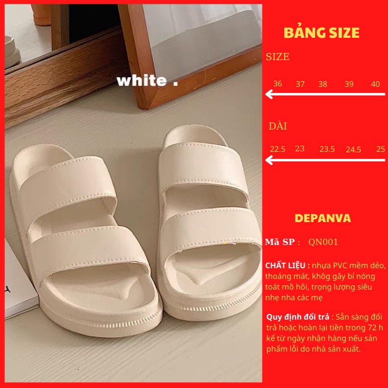 Dép quai ngang bánh mì nữ  cute  đẹp  thời trang DEPANVA QN001