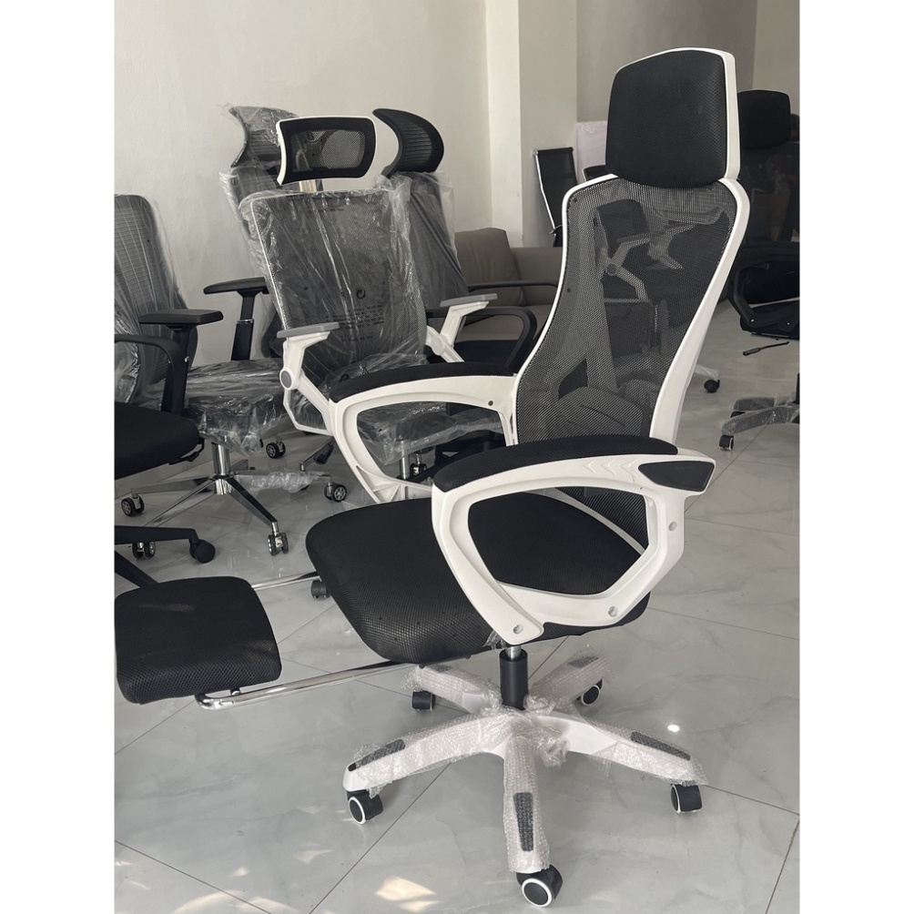 Ghế Công Thái Học Cao Cấp xoay, ngả, có gác chân, tựa đầu TMS06
