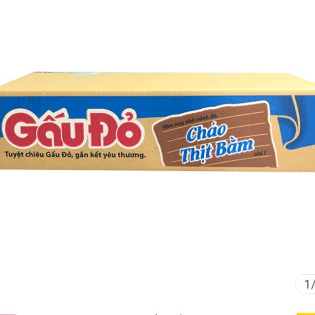 Thùng cháo GẤU ĐỎ thịt bằm 50 gói × 50g