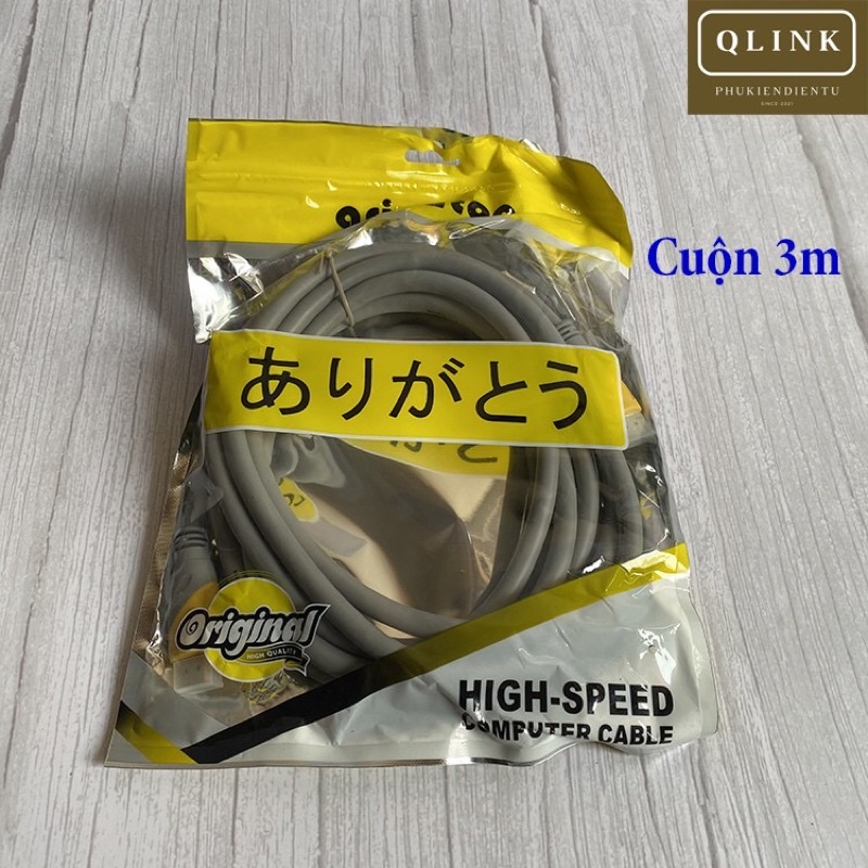 Cáp HDMI ARIGATO 3m lõi đồng HDTV 4K*2K  - Dây HDMI To HDMI tròn chuẩn FULL HD 1080p