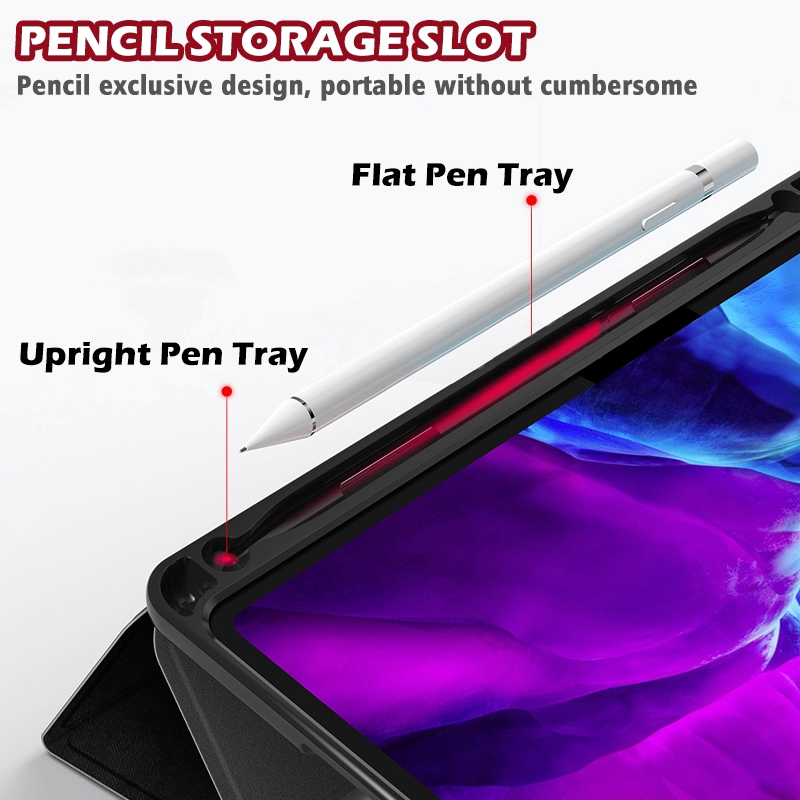 Bao da máy tính bảng có khe đựng bút cổ điển Apple iPad Pro 11 2020 2nd Pro 12.9 10.2 7th 9.7 2017 Air 2 1 3 Mini 5 4