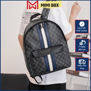 Balo da thời trang nam nữ balo lv da PU cao cấp chống nước cặp đi học đi chơi ulzzang balo đựng laptop 15.6 inh