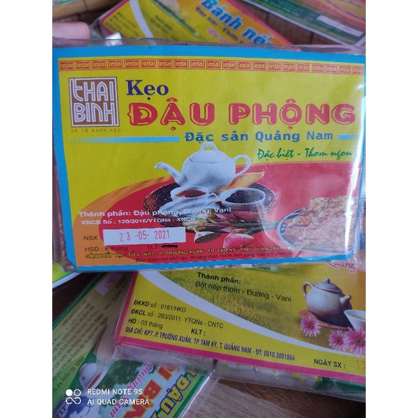 2 gói Kẹo đậu phộng Thái Bình 160g - Đặc sản Quảng Nam