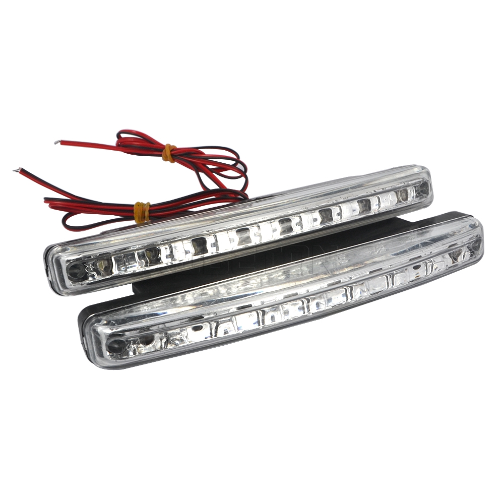 Cặp đèn led 8 bóng chạy ban ngày cho xe hơi tiện dụng