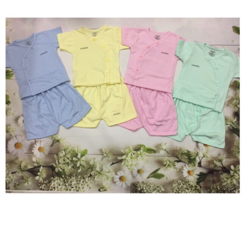 Bộ cộc tay cotton khuy lệch Unchi (đủ size)