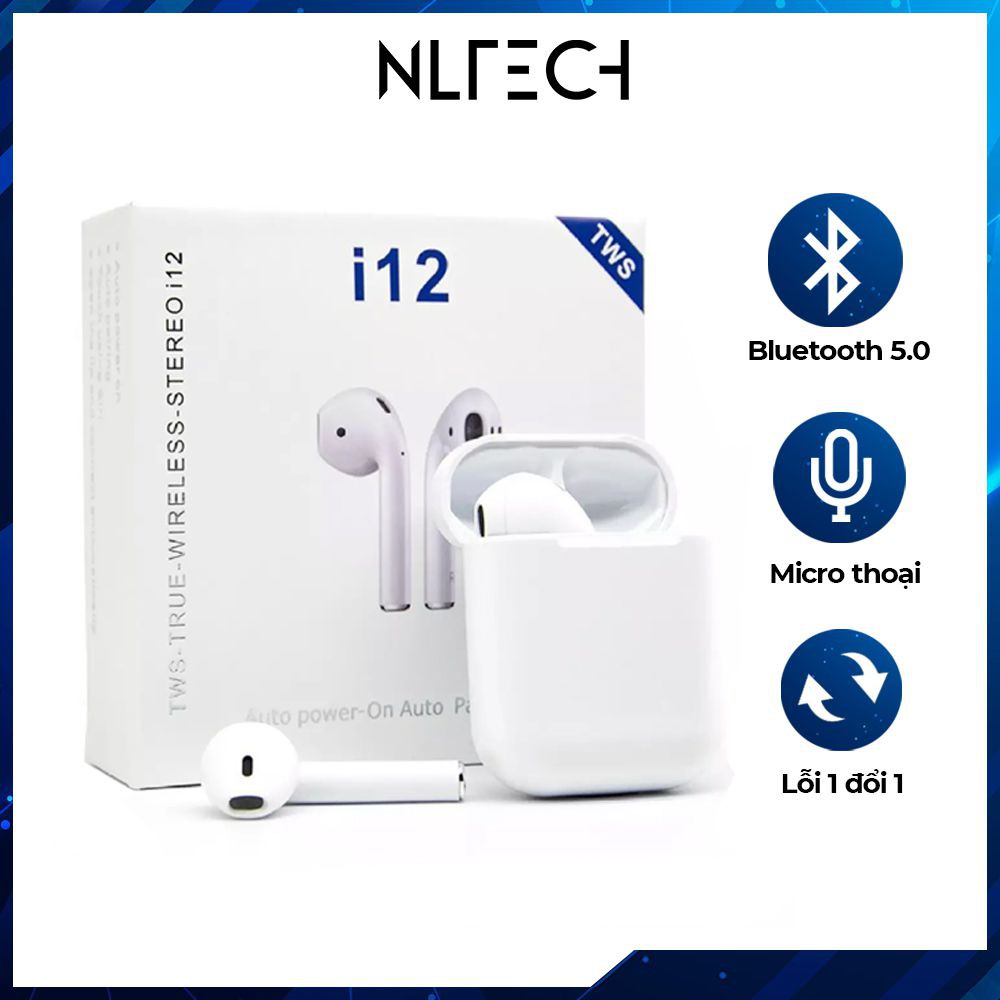 [ HÀNG CAO CẤP ] Tai nghe bluetooth Inpods I12 TWS - Lỗi đổi mới trong 30 ngày.