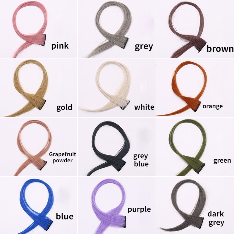 Tép tóc giả nhiều màu sắc thời trang