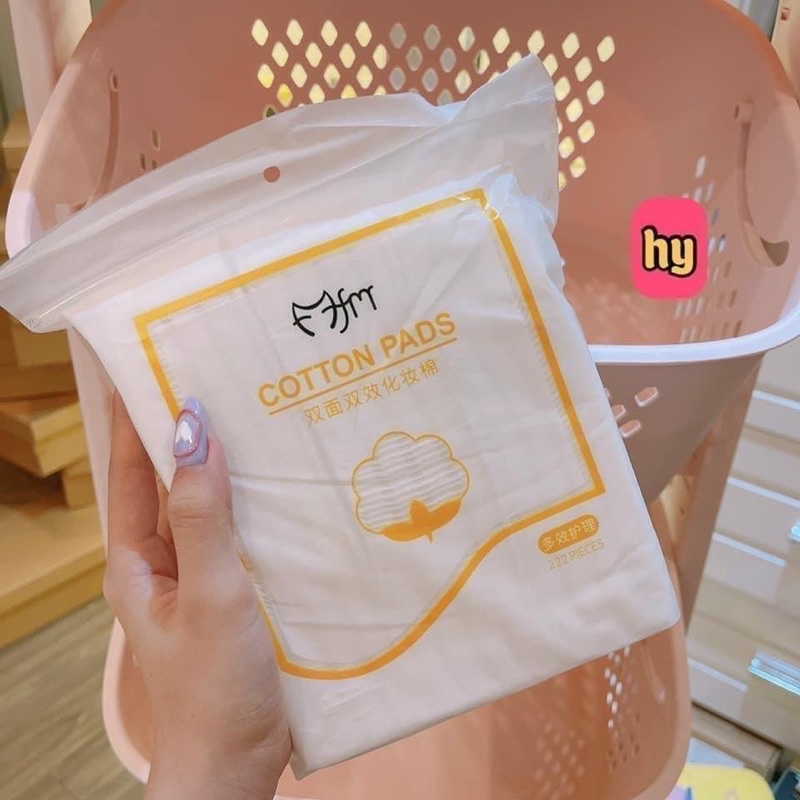 BÔNG TẨY TRANG 3 Lớp Cotton Pads 222 miếng mềm mại, không xù,