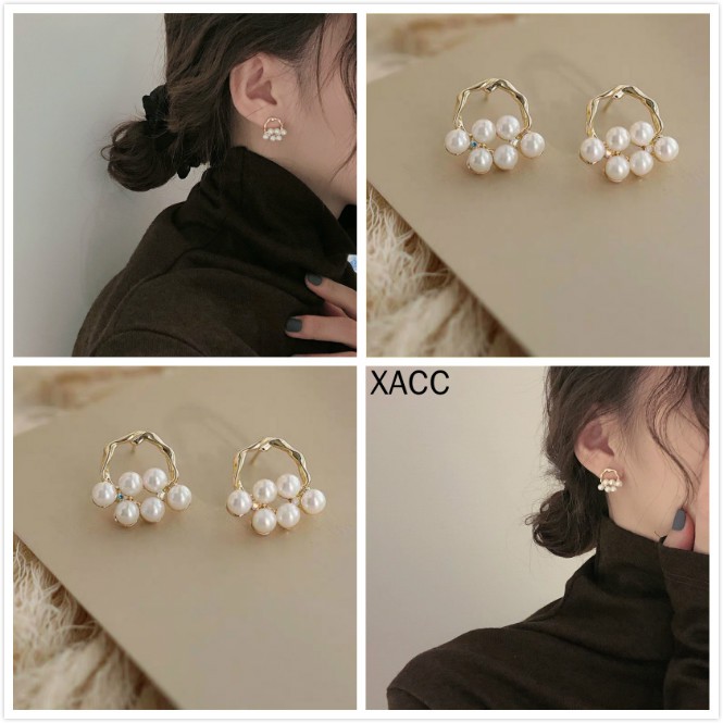 Bông Tai Ngọc Trai Đơn Giản Phong Cách Hàn Quốc Cho Nữ