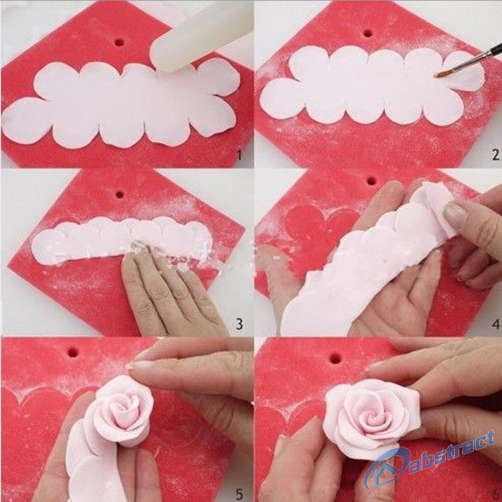 Set 3 khuôn cắt tạo hình cánh hoa hồng trang trí bánh tiện dụng