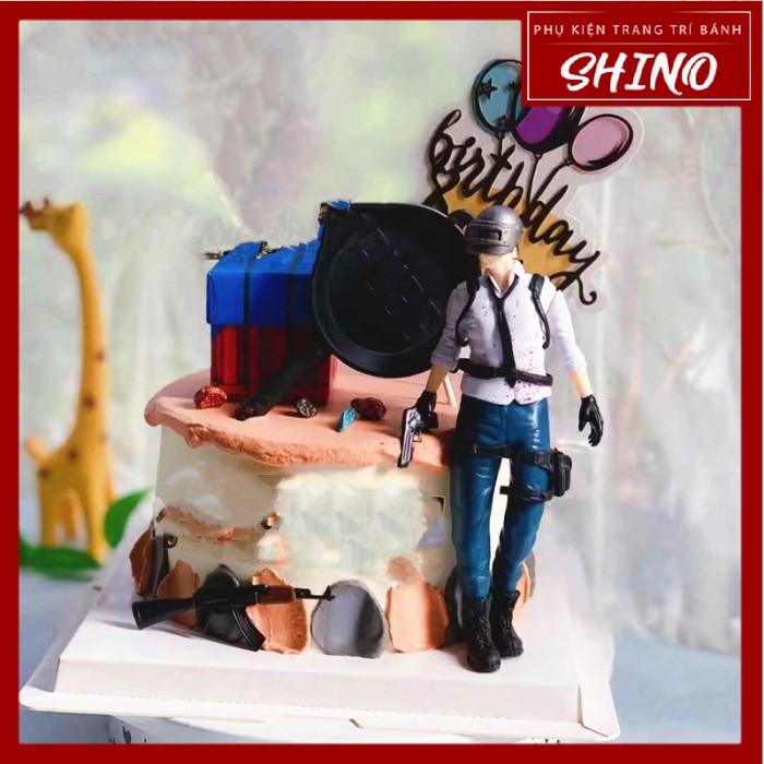 Đồ chơi nhân vật pubg trang trí bánh