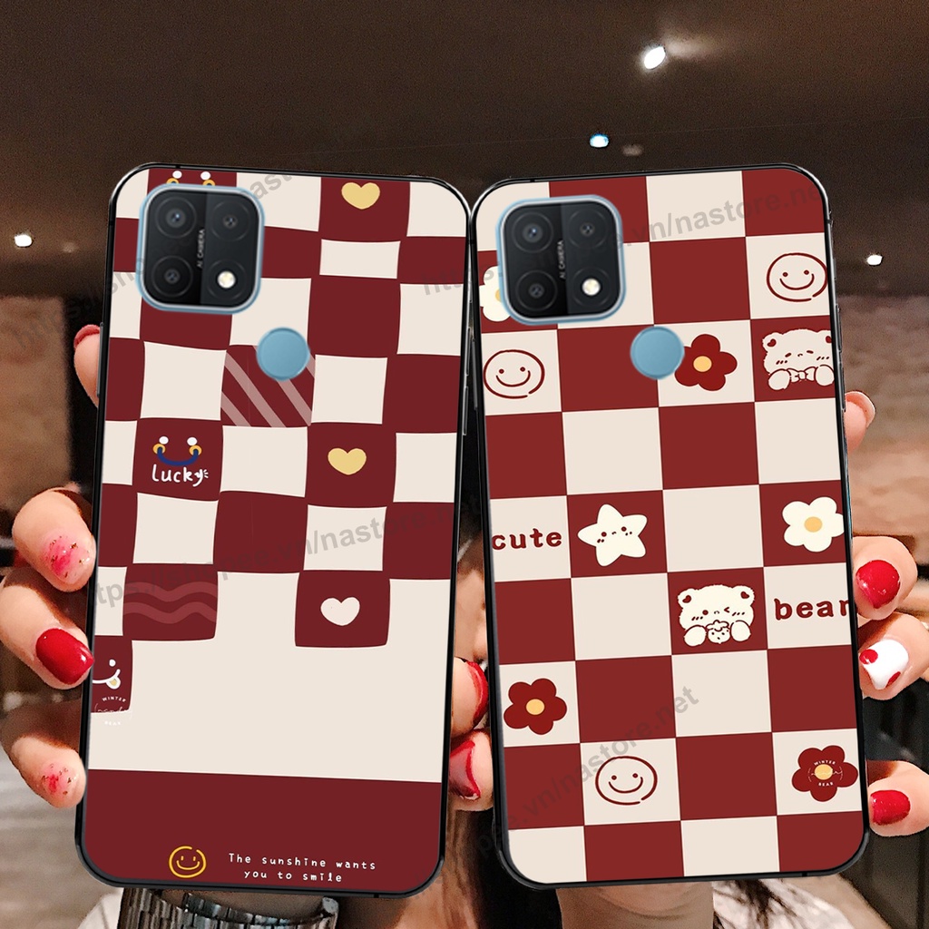 Ốp lưng Oppo A15 / A15s trái tim hình gấu cute cá tính, giá rẻ, cực bền