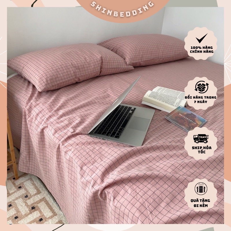 Set Ga Gối Cotton Linen - Chất Liệu Cotton Thô Thoáng Mát (shinbedding)