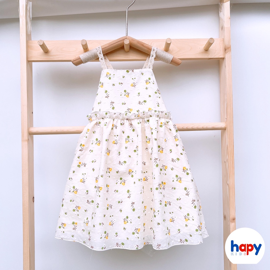 Váy cho bé gái HAPYKIDS 2 dây chất thô 2 lớp cho mùa hè mát mẻ, đầm cho bé từ 0-6 tuổi [V22.08]