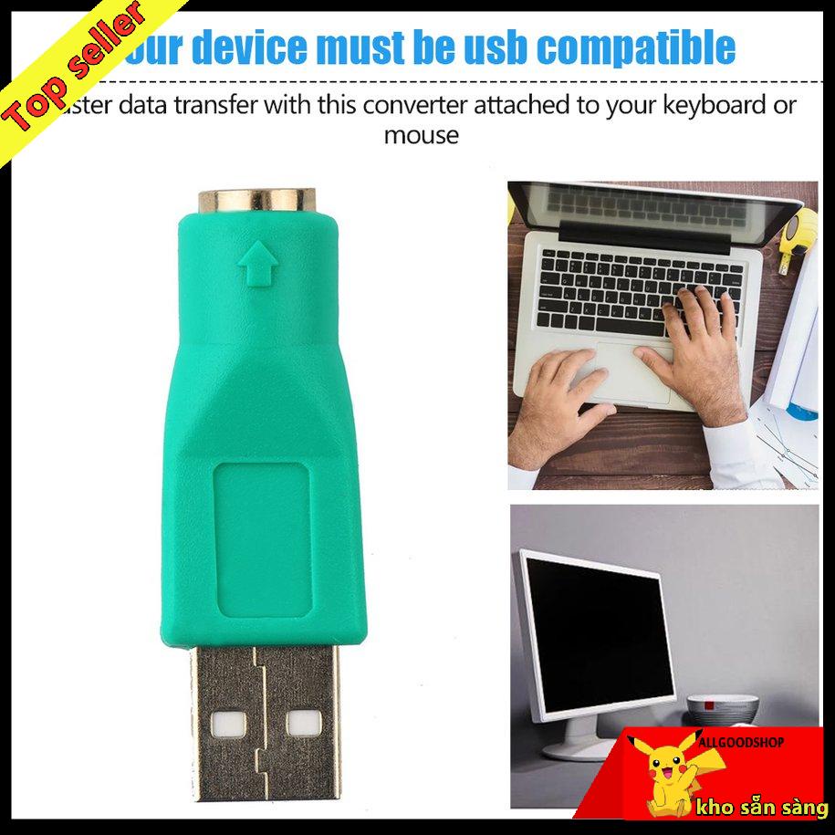 Đầu chuyển đổi USB Male sang PS2 Female cho bàn phím và chuột máy tính