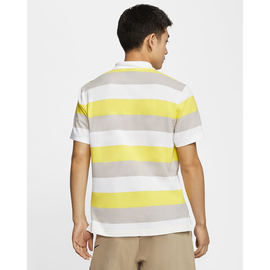 Áo polo nam kẻ sọc Nike striped polo pique hàng Mỹ xách tay chính hãng