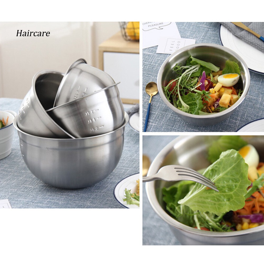 Thau trộn salad/ bột và đánh trứng bằng inox 304 nhiều kích thước