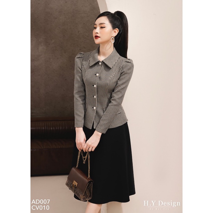 Áo dạ trơn khuy đá - AD007