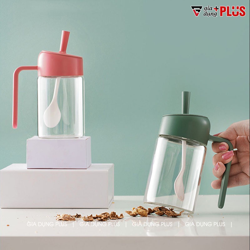 Lọ Đựng Gia Vị Thuỷ Tinh Borosilicate Muỗng Nắp Thông Minh | Mẫu Mới Nhất 2022
