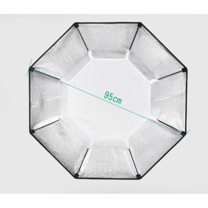 Softbox ngàm bowen bát giác 95cm - 120cm + grip tổ ong