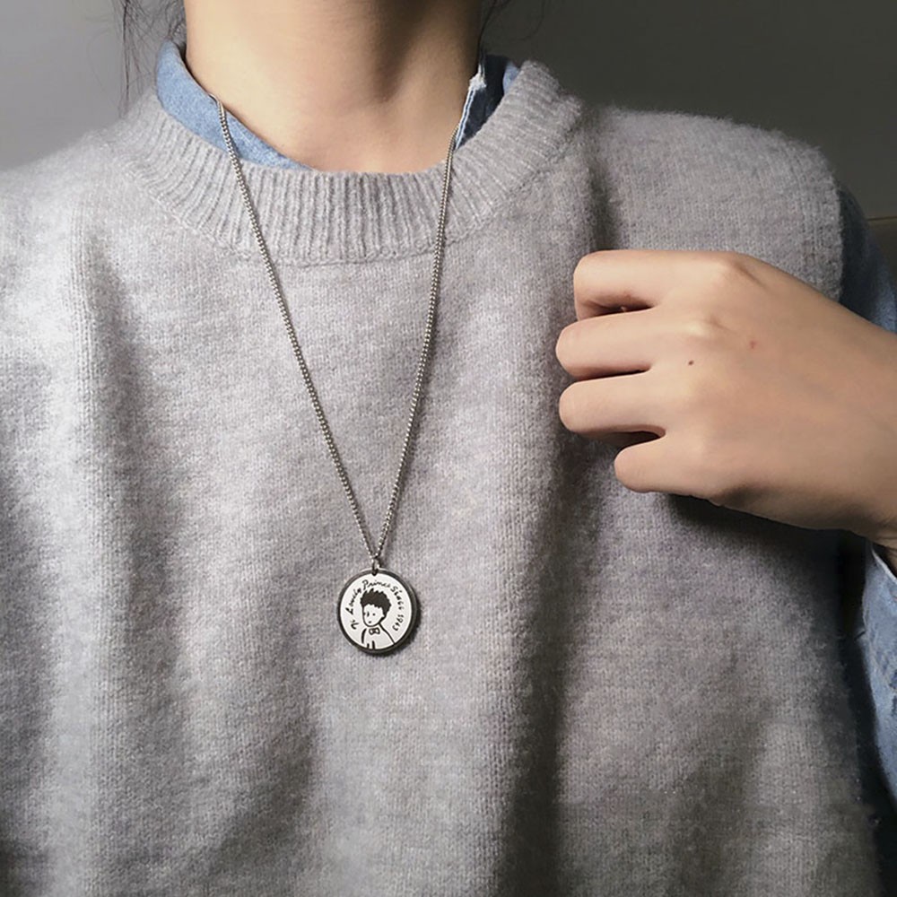 vòng cổ Mặt Tròn Phong Cách Hip Hop Cho Nam Và Nữ