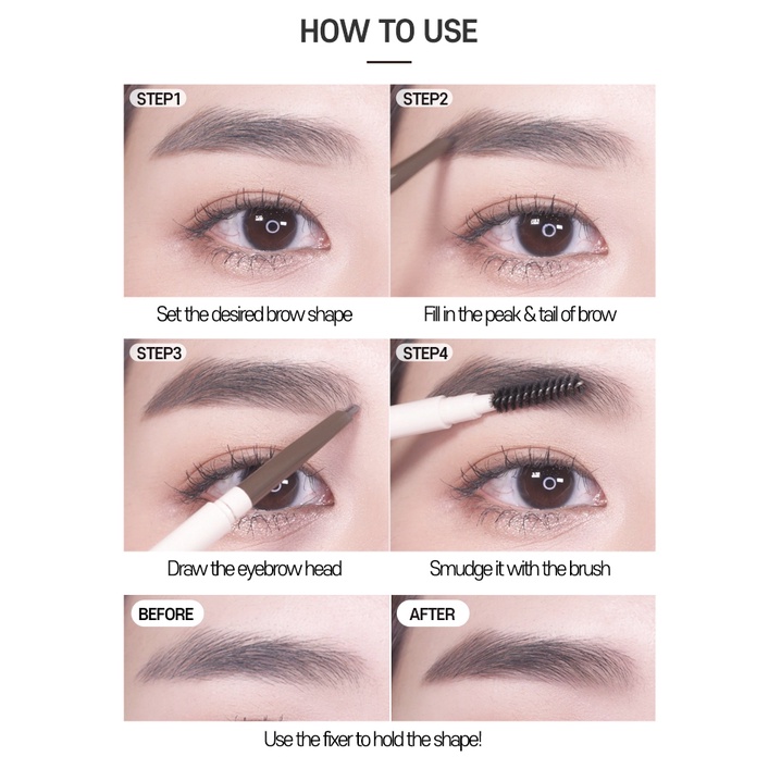 [Hàng mới về] Bút chì kẻ lông mày ETUDE HOUSE viền trơn 0.1g