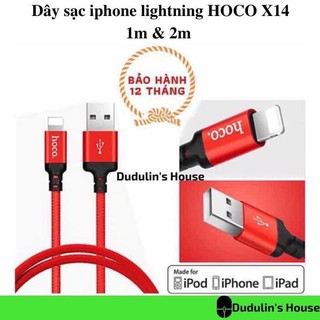 ✅Cáp hoco X14 (1m)đủ dòng: iphone/micro/typec ✅Bảo hành 1 năm ❌
