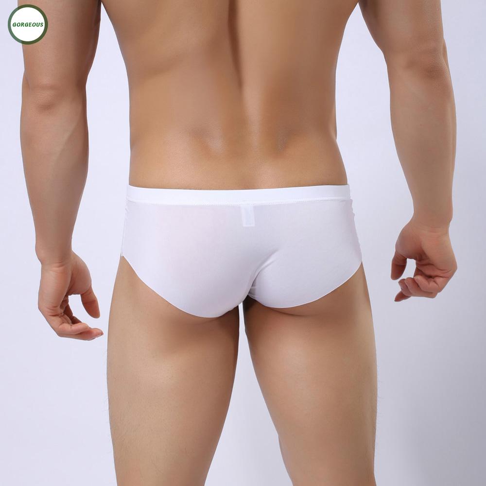 Mens Seamless Knickers Underpants Bikini Solid Bulge Pouch Lingerie Sissy Briefs