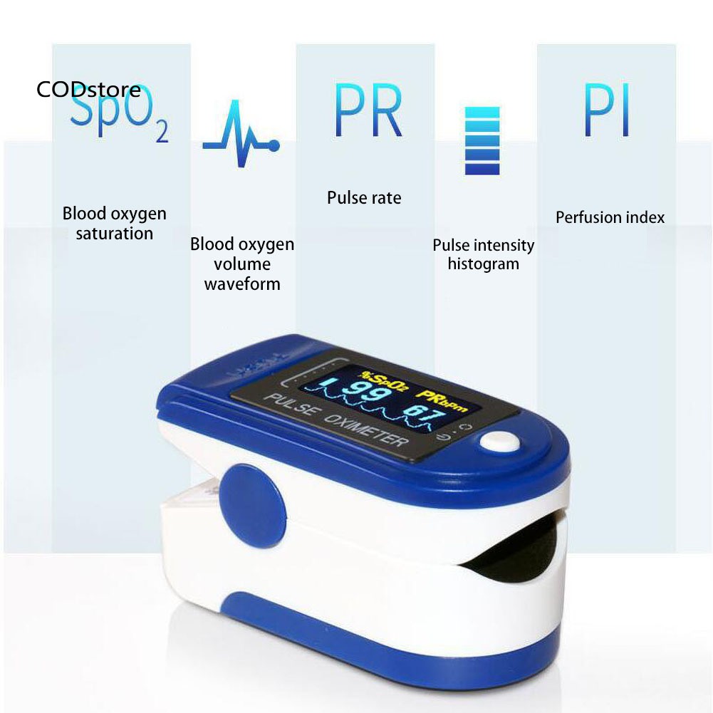 [Hàng mới về] Máy đo nồng độ oxy trong máu trong máu kỹ thuật số theo dõi sức khỏe đeo ngón tay tiện dụng