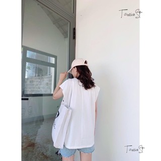 Áo tanktop trắng trơn