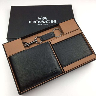 Ch 74974 Ví đen dành cho người đàn ông Gấp ngắn nhiều khe cắm thẻ Ví dompet lelaki
