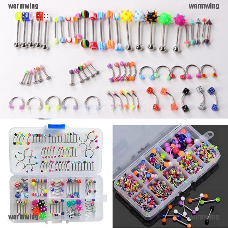 Set 60 Khuyên Lưỡi Nhiều Màu Sắc Cá Tính