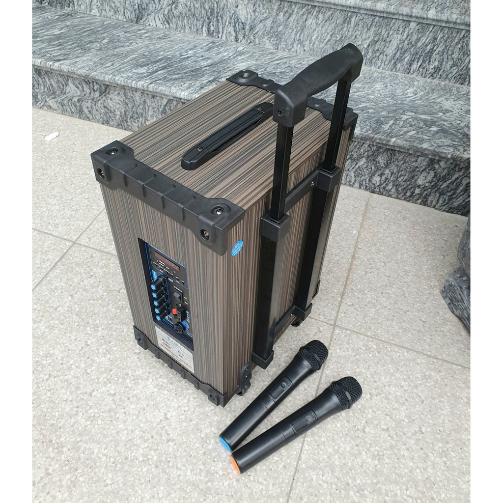 Loa kéo karaoke mini AZPro Bass 25 bluetooth Loa kẹo kéo di động thùng gỗ giá tốt