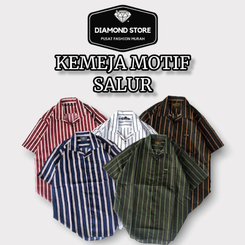 Áo Sơ Mi Pijama Ngắn Tay Kẻ Sọc Cá Tính Cho Nam Nữ