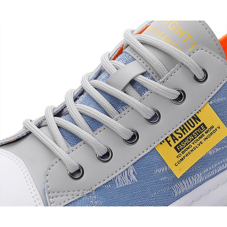 Giày thể thao nam vải bò màu xanh thêu fashion ( Hàng độc đầu năm) | BigBuy360 - bigbuy360.vn