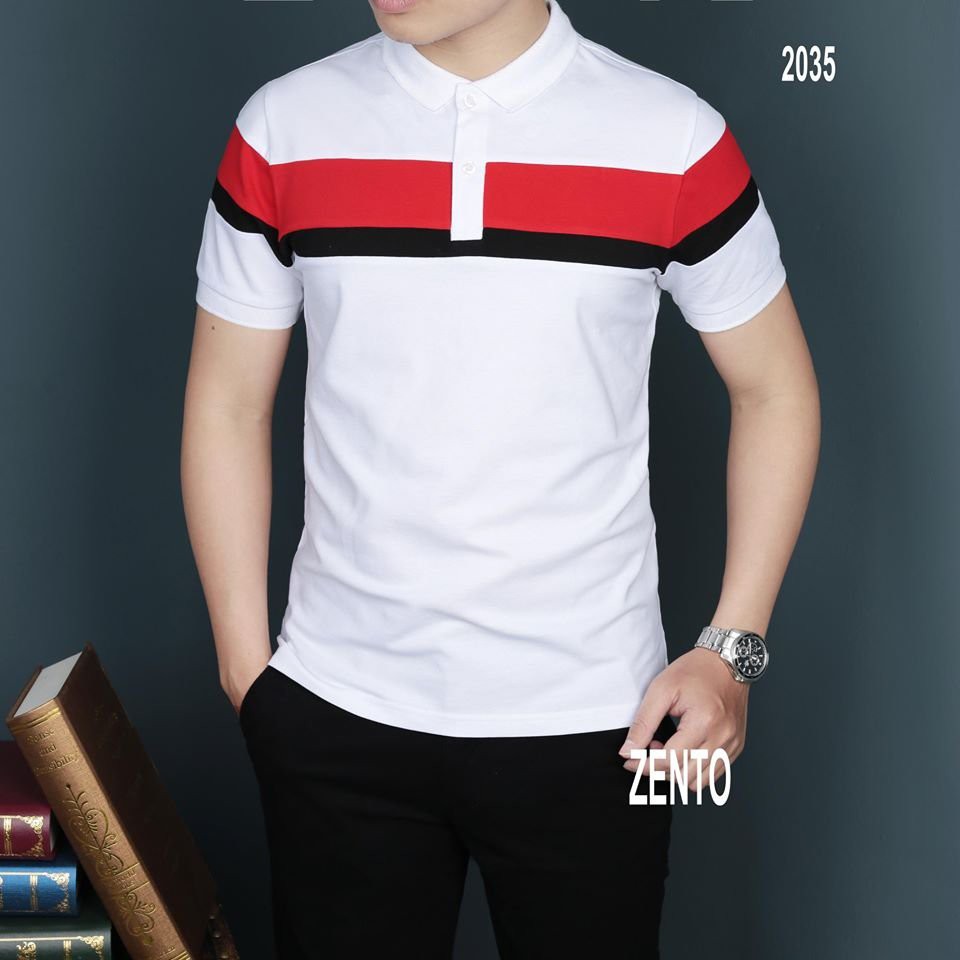 ZENTOMAN - Áo phông polo cao cấp, thoáng mát,họa tiết kẻ thời trang hè 2021