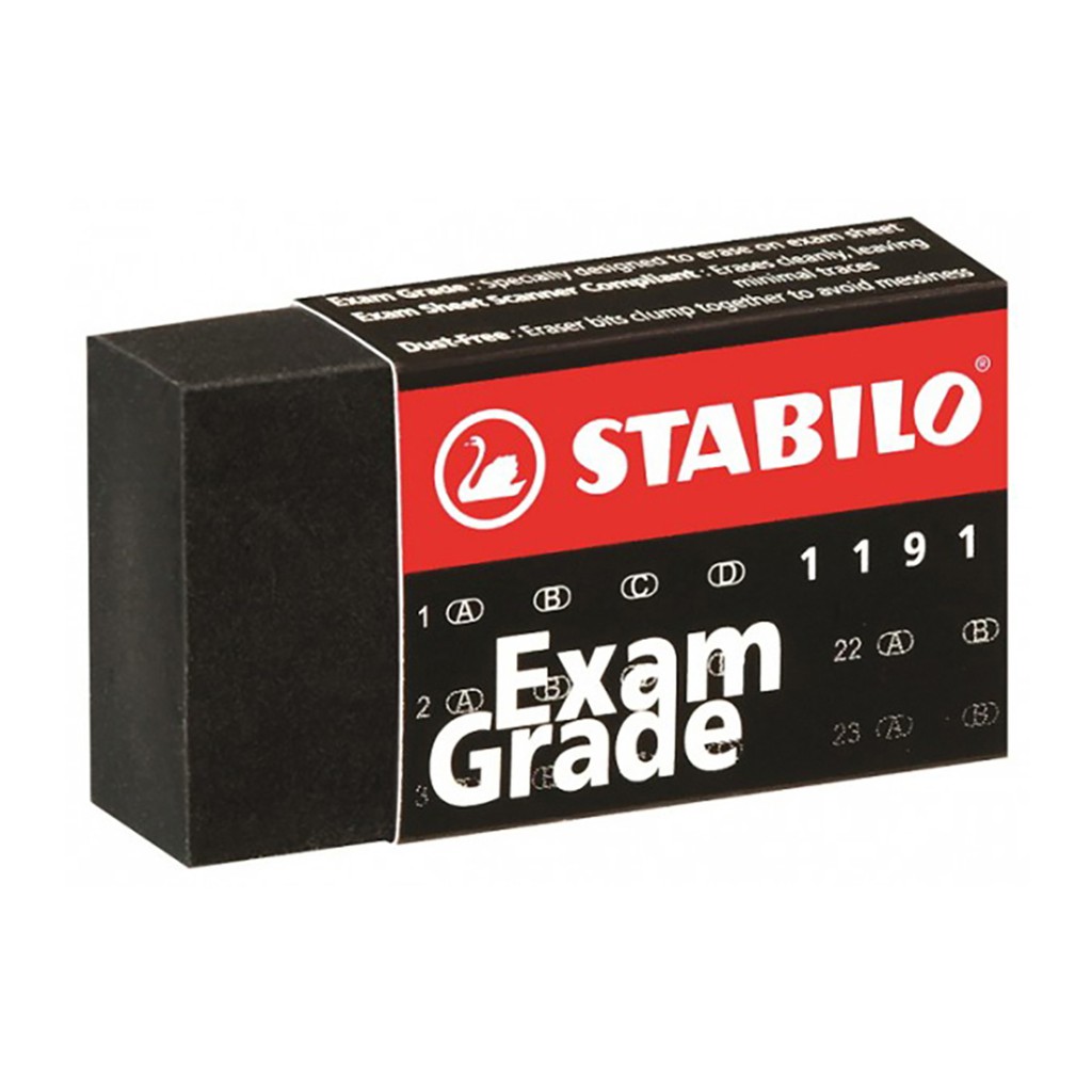 Gôm tẩy STABILO Exam Grade màu đen cỡ trung/nhỏ (ER191)