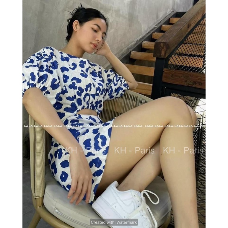 ✨BÁN SỈ✨Đầm bò sữa màu xanh khoét eo tay cánh dơi