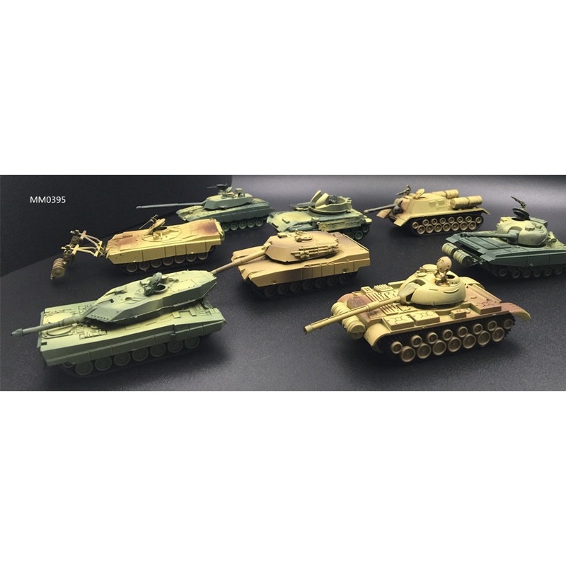 Mô hình xe tăng quân sự M1A2, T72M1, Leopard 2A5, T-55A, Type 98, Mô hình xe tank nhựa lắp ráp 4D tỷ lệ 1: 72