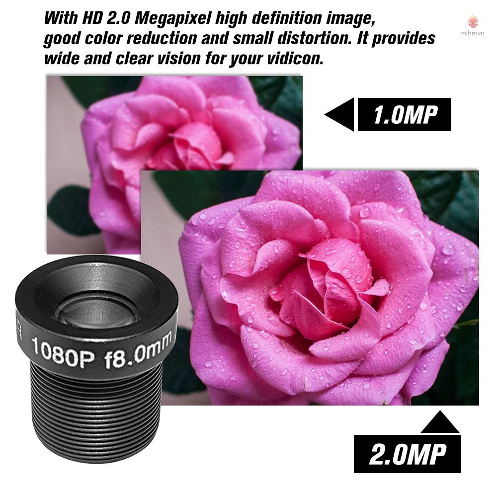 Ống kính HD 2.0Megapixel 2MP 8mm M12 CCTV IP F2.0 cố định Iris M12*P0.5 1/2.7" góc chụp hình 25 | BigBuy360 - bigbuy360.vn