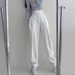 Quần baggy Tây kiểu dài nữ ống đứng dáng suông trơn- Order taobao quảng châu