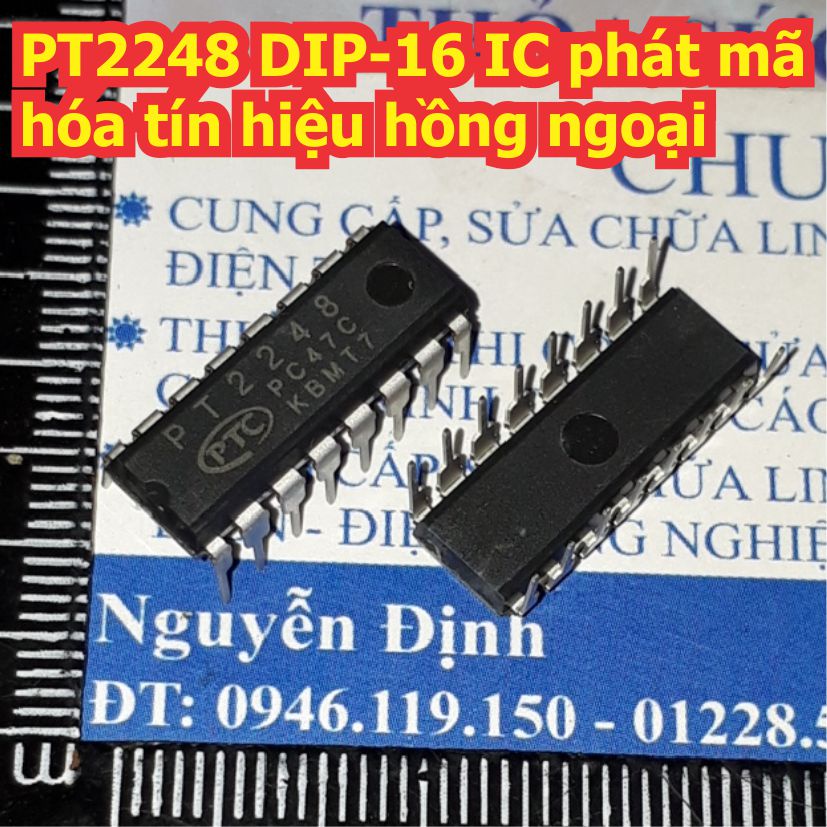 5 con IC PT2248 2248 DIP-16 IC phát, mã hóa tín hiệu hồng ngoại kde1423