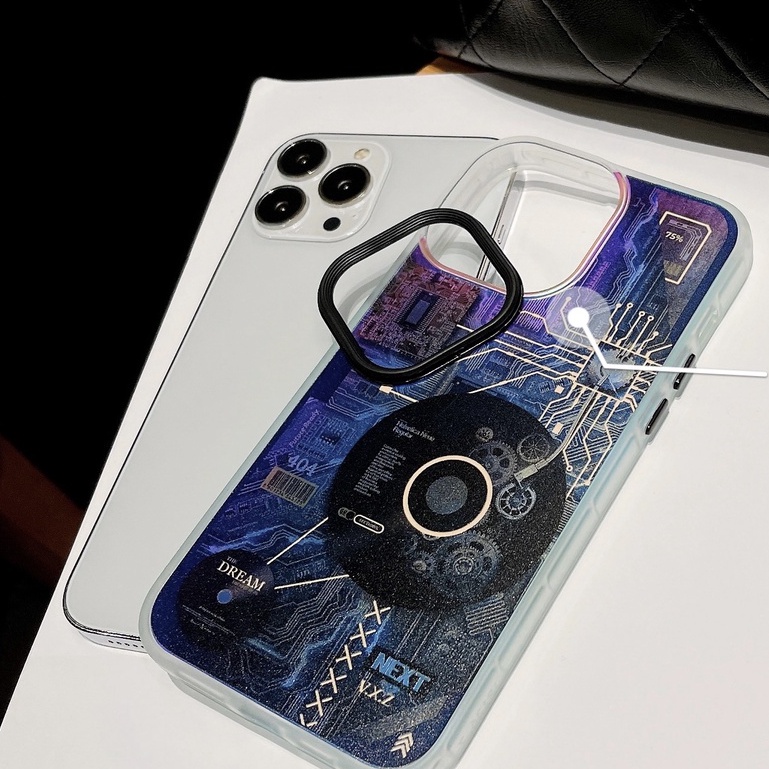 Ốp Điện Thoại Silicon Tpu Mềm Chống Sốc Chống Rơi In Hình Âm Nhạc Laser 2 Trong 1 Cho iPhone 14 13 12 11 Pro XS Max XR Plus