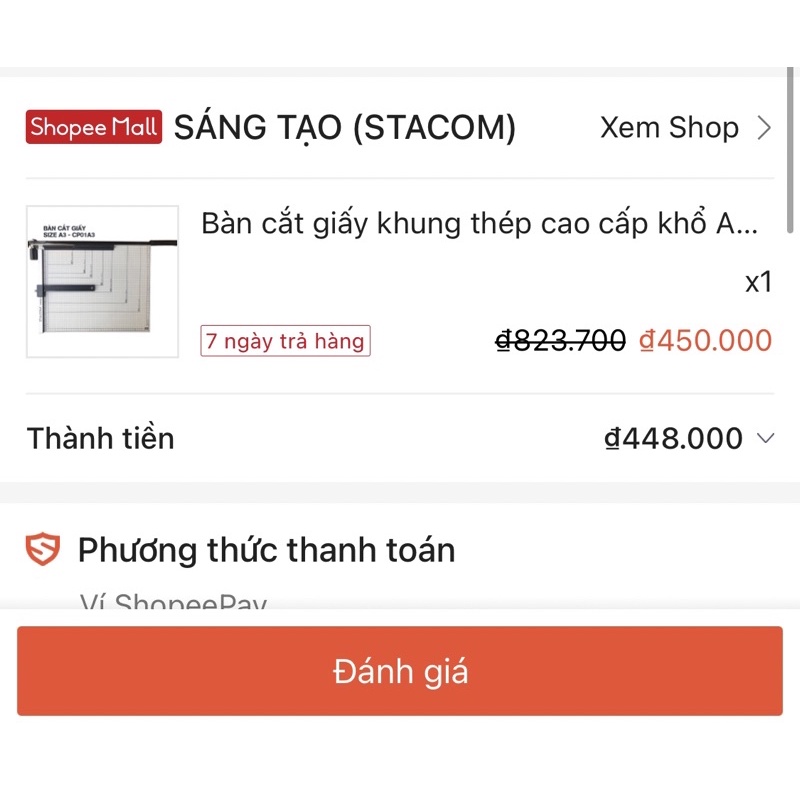 Bàn cắt giấy khung thép cao cấp khổ A3 STACOM CP01A3