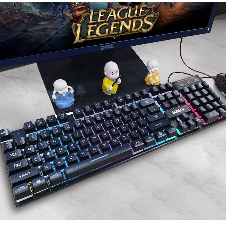 Bàn Phím Giả Cơ KAW K900, Bàn Phím Gaming Có 10 Chế Độ Led Siêu Đẹp, Gõ Siêu Nhạy Dành Cho Chơi Game, Làm Việc Văn Phòng